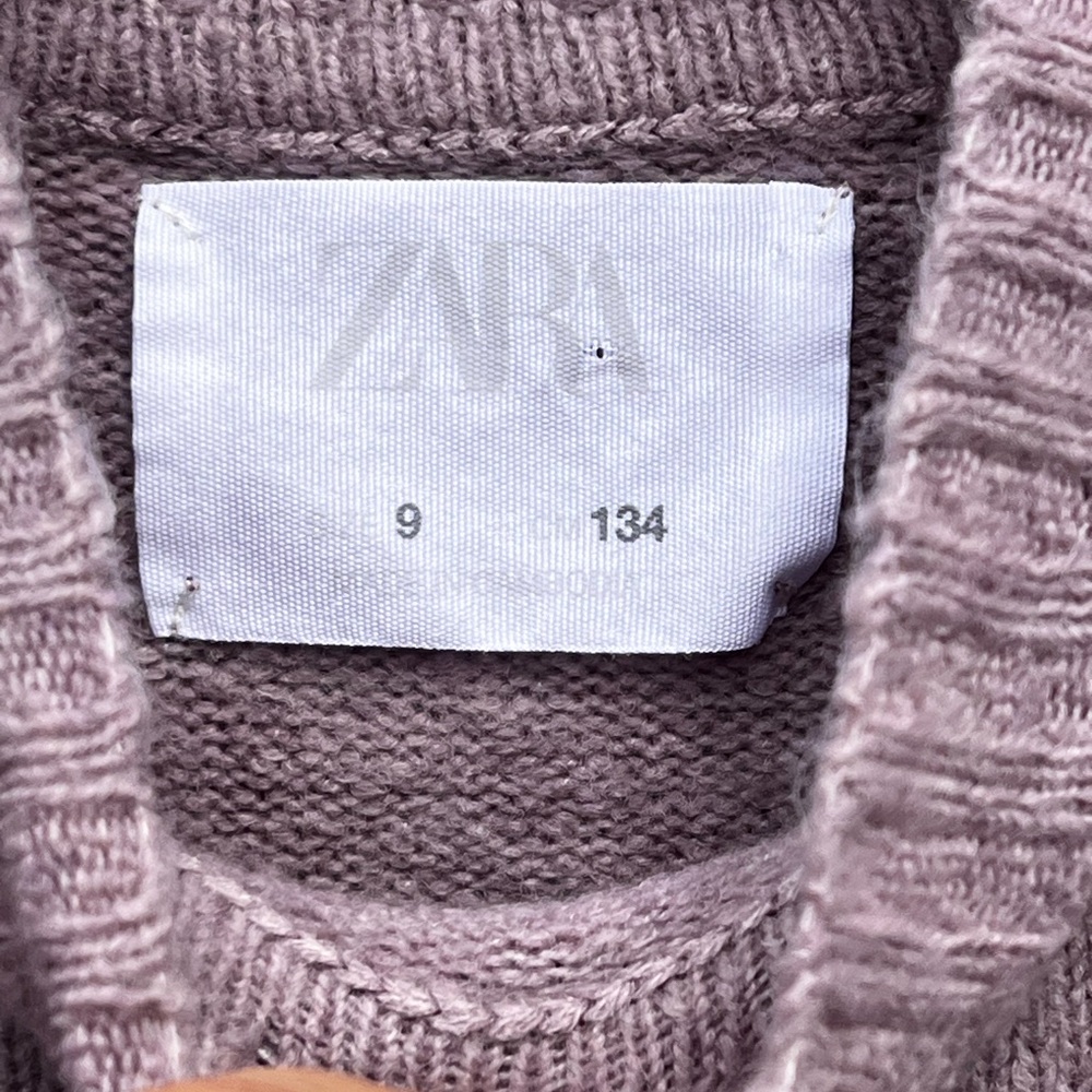 Zara Kids Ruffle Knit  Sweater Dress For Girls - Picture 7 of 10